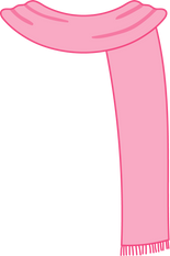 Pink scarf flat icon PNG